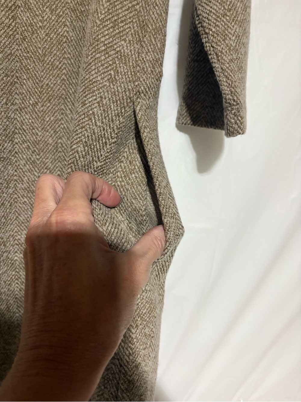 J. Jill Taupe Knit Long Sleeve Shift Dress - Picture 6 of 12
